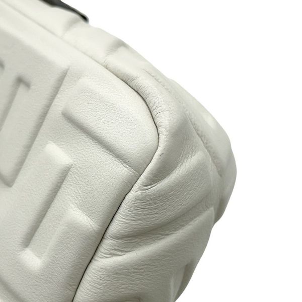 フェンディ ハンドバッグ FFモチーフ バゲット ミニ 8BS017 FENDI 2way 白