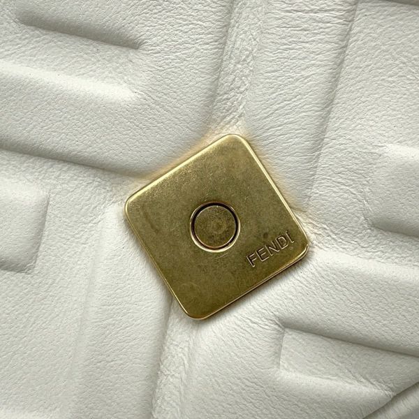 フェンディ ハンドバッグ FFモチーフ バゲット ミニ 8BS017 FENDI 2way 白