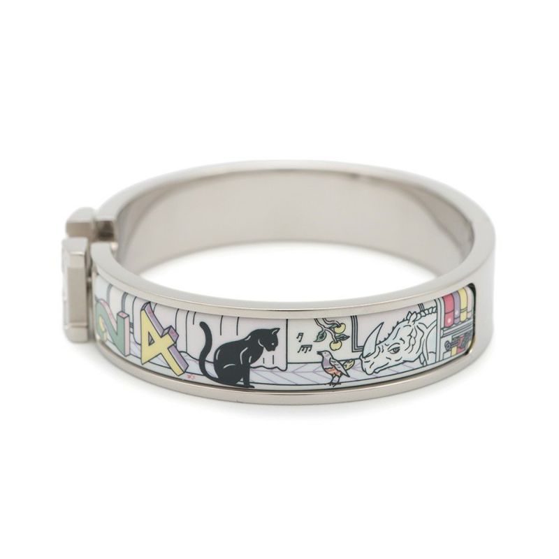 エルメス ブレスレット クリックH 24番地のミステリー サイズPM ジャスミン/シルバー金具 HERMES バングル アクセサリー