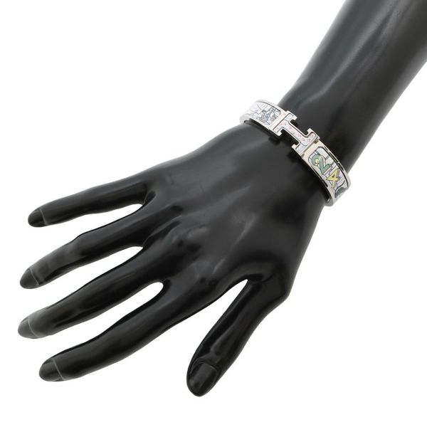 エルメス ブレスレット クリックH 24番地のミステリー サイズPM ジャスミン/シルバー金具 HERMES バングル アクセサリー