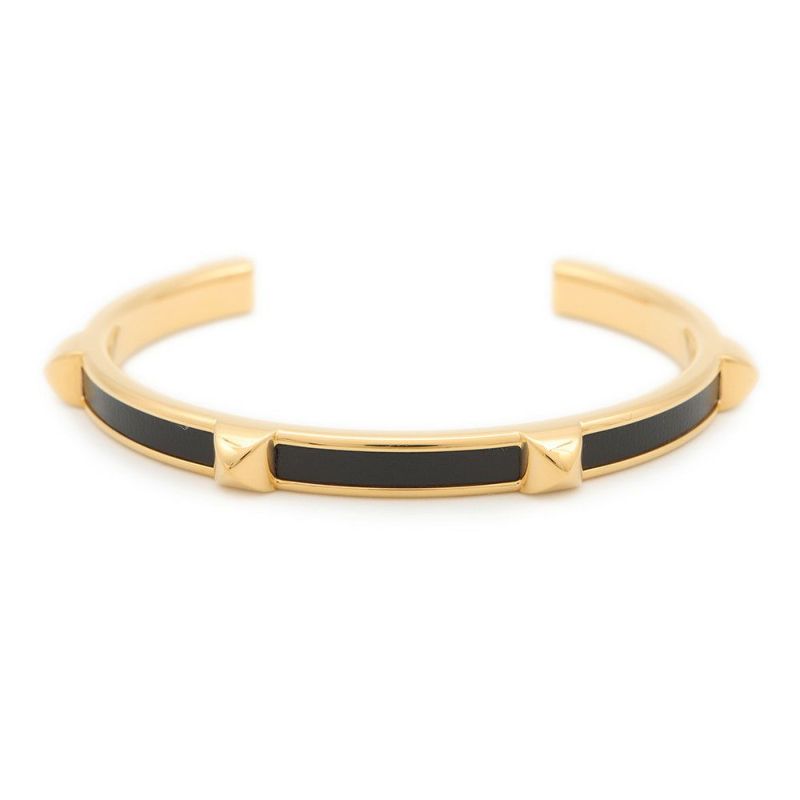 エルメス ブレスレット アテナ サイズT3 ブラック/ゴールド金具 ボックスカーフ HERMES アクセサリー 黒