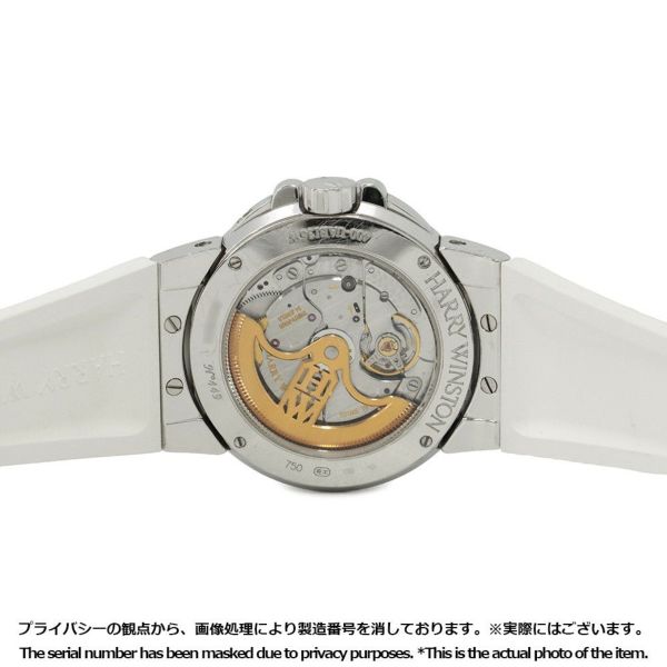 ハリーウィンストン オーシャン バイレトログラード ダイヤベゼル 400UABI36W シルバー文字盤