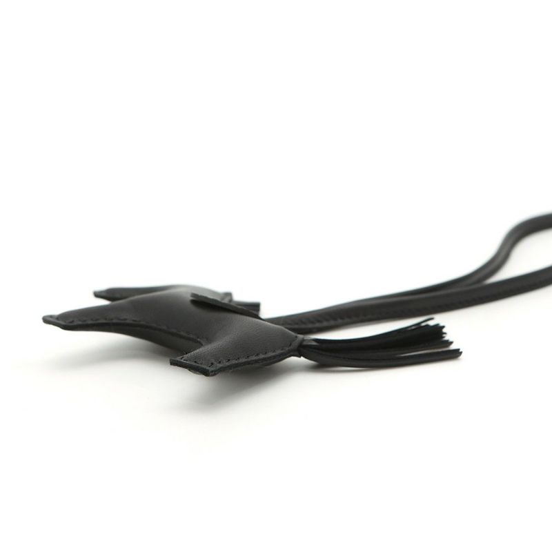 エルメス バッグチャーム ロデオ PM タッチ ブラック ラムスキン/アリゲーターマット W刻印 黒