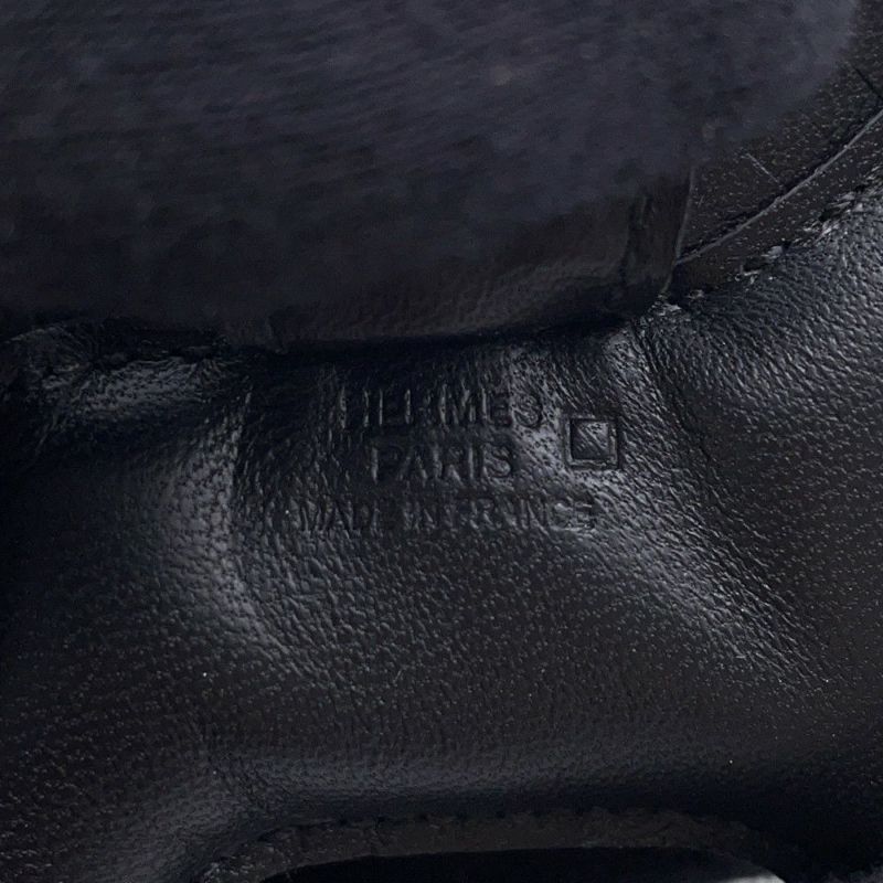 エルメス バッグチャーム ロデオ PM タッチ ブラック ラムスキン/アリゲーターマット W刻印 黒