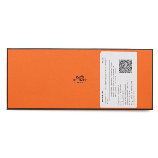 エルメス バッグチャーム ロデオ PM タッチ ブラック ラムスキン/アリゲーターマット W刻印 黒