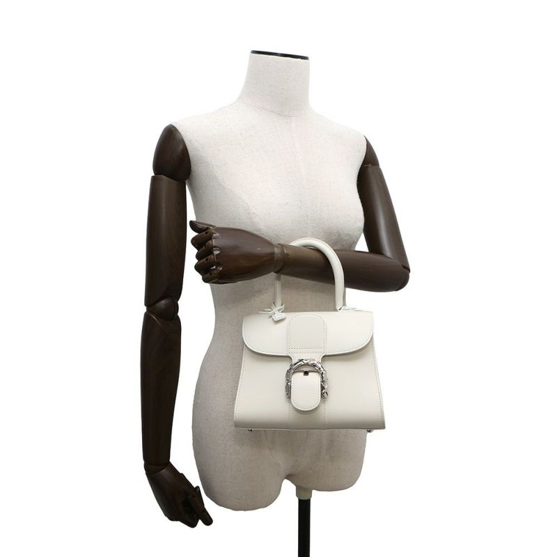 デルヴォー ハンドバッグ ブリヨン ミニ ボックスカーフ AA0544AAM010DPA Delvaux 2way デルボー