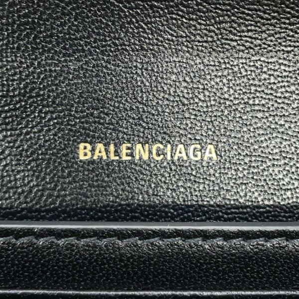 バレンシアガ 二つ折り財布 アワーグラス ミディアム ウォレット レザー 600211 BALENCIAGA 黒