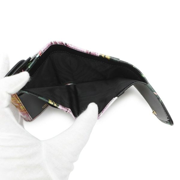 プラダ 三つ折り財布 花柄 レザー 1MH043 PRADA 財布 フラワー
