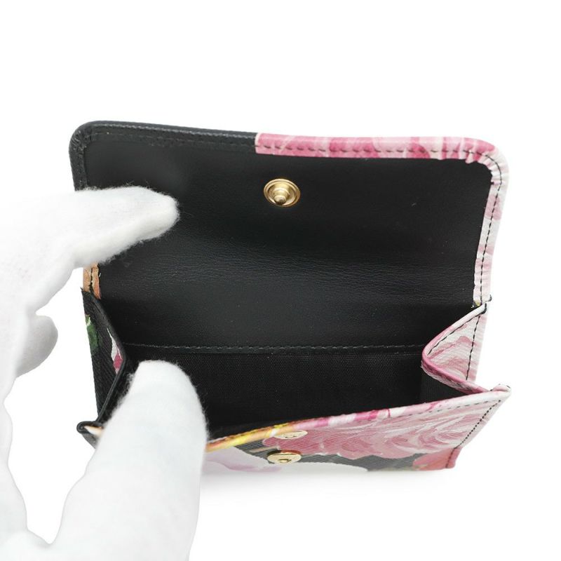 プラダ 三つ折り財布 花柄 レザー 1MH043 PRADA 財布 フラワー