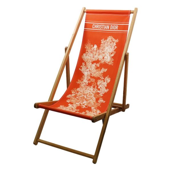 クリスチャン・ディオール ビーチチェア ディオリビエラ デッキチェア 猿 Christian Dior 折りたたみ ウッド 椅子
