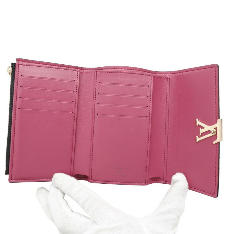 ルイヴィトン 三つ折り財布 トリヨンレザー ポルトフォイユ・カプシーヌ コンパクト M62157 LOUIS VUITTON 黒 ブラック