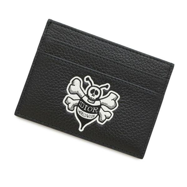 クリスチャン・ディオール カードケース ショーン・ステューシー コラボ ビー パッチ カードホルダー Christian Dior 黒