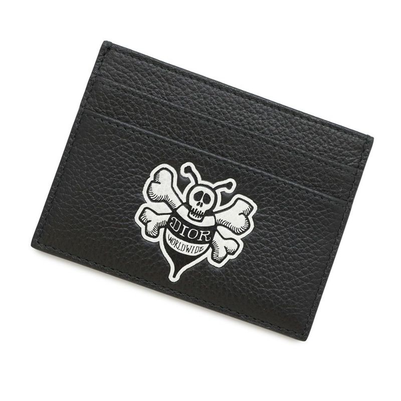 クリスチャン・ディオール カードケース ショーン・ステューシー コラボ ビー パッチ カードホルダー Christian Dior 黒