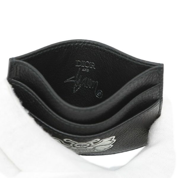 クリスチャン・ディオール カードケース ショーン・ステューシー コラボ ビー パッチ カードホルダー Christian Dior 黒