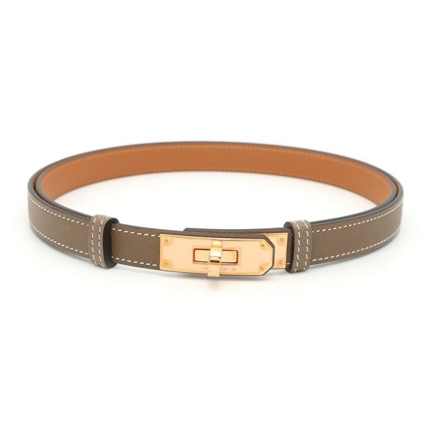 エルメス ベルト（ケリー） 18 エトープ HERMES エルメス ベルト ケリー18 エトゥープ/PGプレーテッド