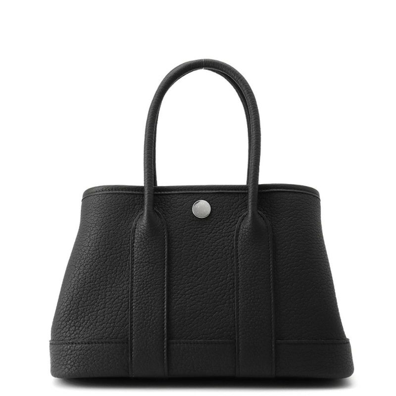 エルメス トートバッグ ネオ・ガーデン 23 ガーデンパーティ ブラック/シルバー金具 ネゴンダ K刻印 黒