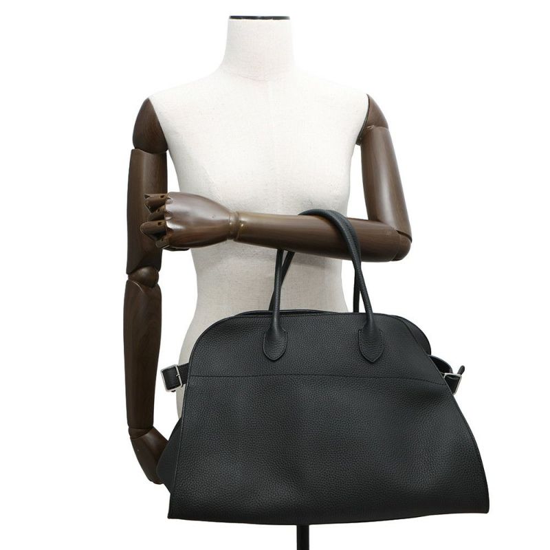ザ ロウ トートバッグ ソフトマルゴー 15 SOFT MARGAUX レザー W1255 THE ROW 黒