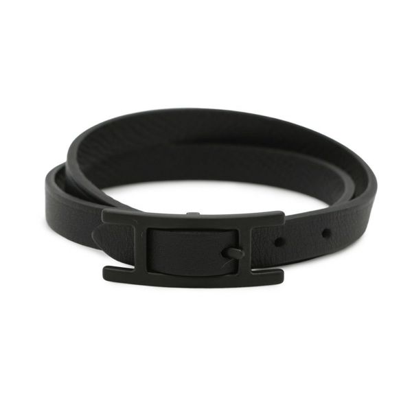エルメス ブレスレット ビーアピ ドゥブルトゥール ブラック/ブラック金具 スイフト/エプソン サイズT4 黒