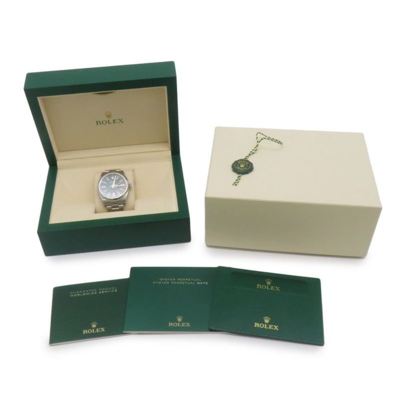 ロレックス オイスターパーペチュアル41 ランダムシリアル ルーレット 124300 ROLEX 腕時計 グリーン文字盤