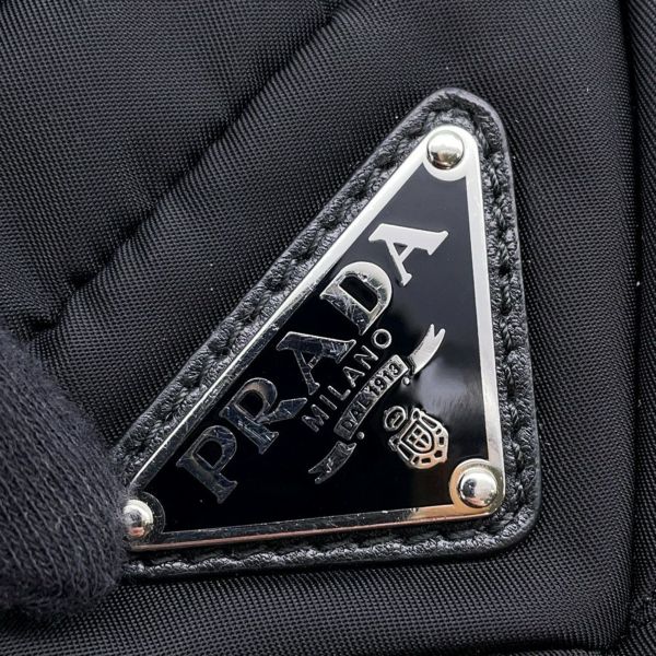 プラダ ショルダーバッグ テスートキルト ナイロン キルティング 1BC151 PRADA バッグ ポーチ付き 黒