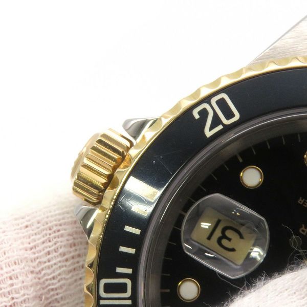 ロレックス サブマリーナ デイト コンビ SS/K18YGイエローゴールド E番 16613 ROLEX 腕時計 黒文字盤
