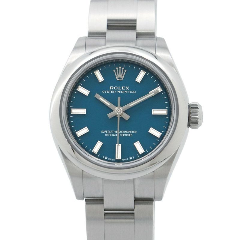 ロレックス オイスターパーペチュアル28 ランダムシリアル ルーレット 276200 ROLEX 腕時計 メッドブルー文字盤