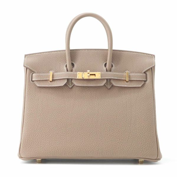 エルメス バーキン25 エトゥープ/ゴールド金具 トゴ W刻印 HERMES Birkin ハンドバッグ