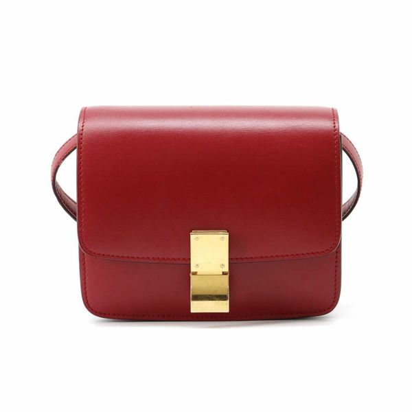 セリーヌ ショルダーバッグ クラシックボックス CLASSIC BOX レザー スモール 189183DLS CELINE バッグ