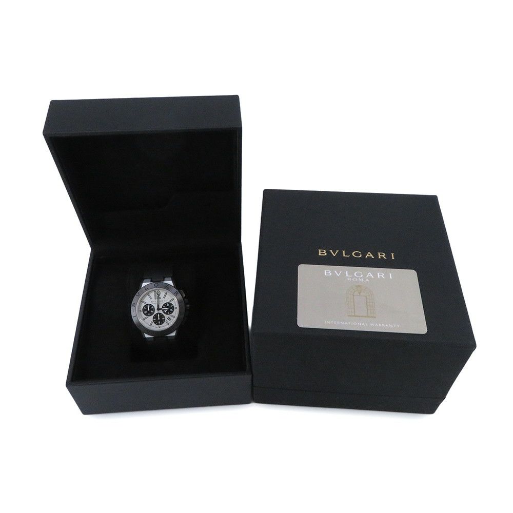 ブルガリ ディアゴノ マグネシウム クロノグラフ DG42SMCCH BVLGARI 腕時計 シルバー文字盤