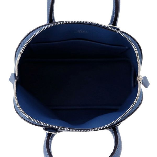 エルメス ボリード1923 ミニ ブルータイ/シルバー金具 シェブルミゾル K刻印 2wayショルダー シェーブル