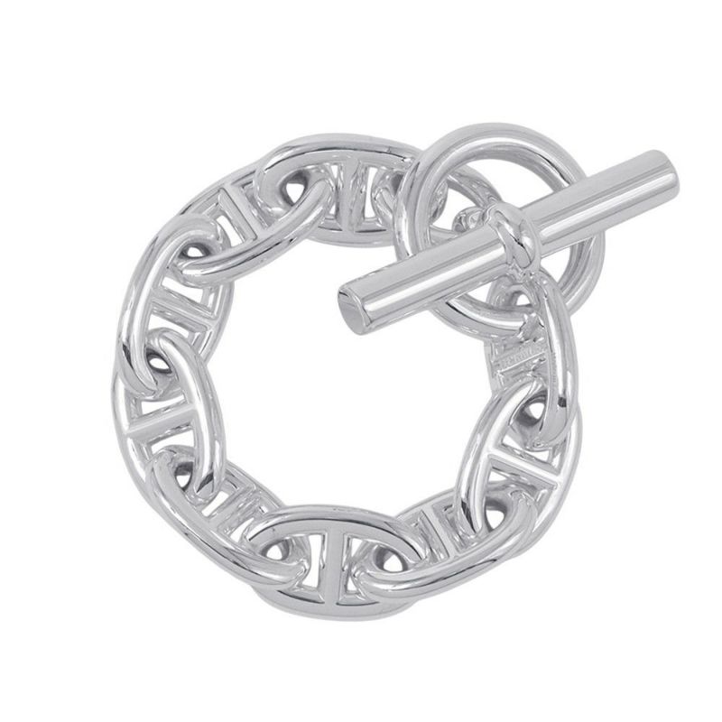 エルメス ブレスレット シェーヌダンクルTGM 9コマ SV925シルバー HERMES ジュエリー