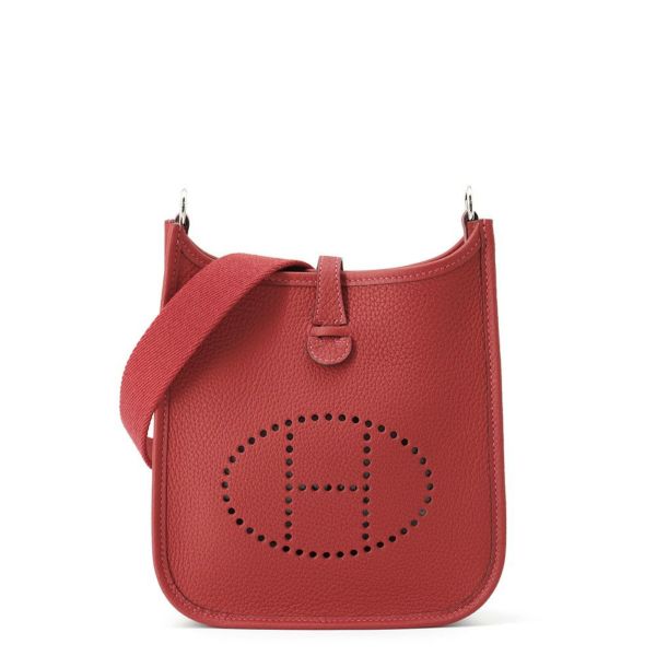 エルメス ショルダーバッグ エブリンTPM アマゾン 111cm ヴァーミリオン/シルバー金具 トリヨンノビーヨ B刻印 HERMES Evelyne