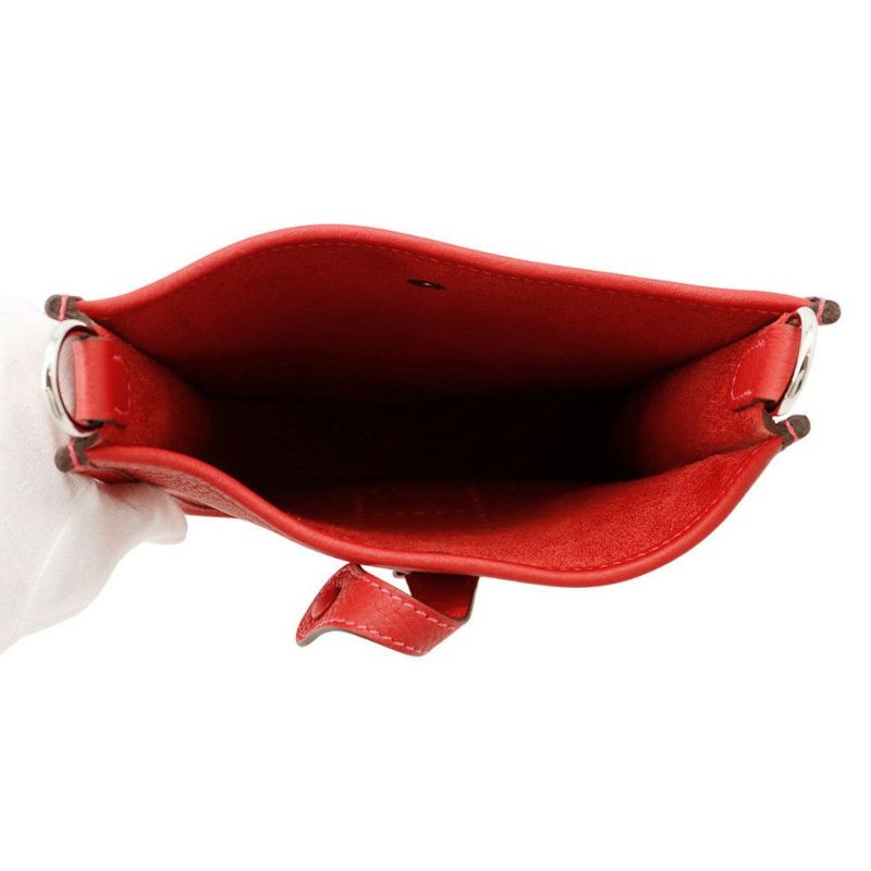 エルメス ショルダーバッグ エブリンTPM アマゾン 111cm ヴァーミリオン/シルバー金具 トリヨンノビーヨ B刻印 HERMES Evelyne