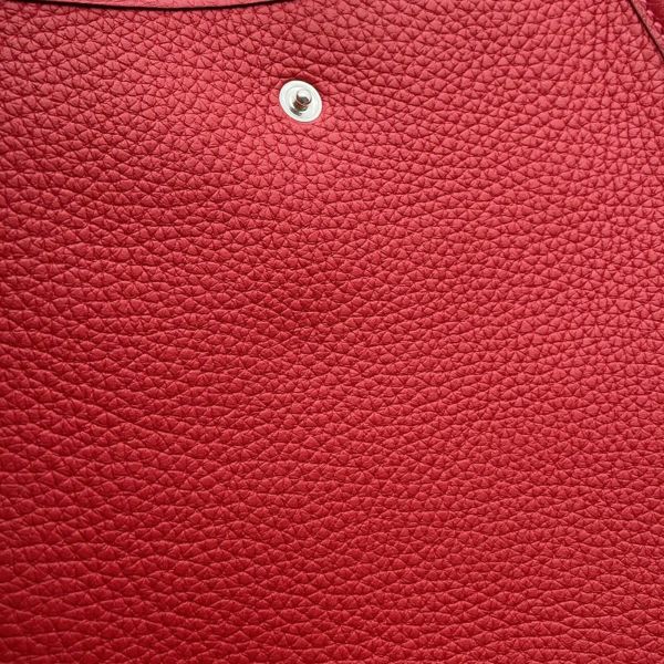 エルメス ショルダーバッグ エブリンTPM アマゾン 111cm ヴァーミリオン/シルバー金具 トリヨンノビーヨ B刻印 HERMES Evelyne