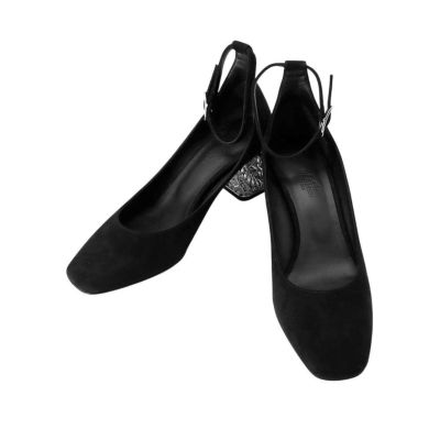 激安価格の エルメス モカシン レザー ブラック/シルバー金具 パリ 靴