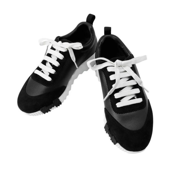 エルメス スニーカー バウンシング レザー レディースサイズ36.5 HERMES 靴 黒