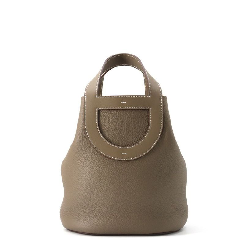 エルメス トートバッグ インザループ 23 エトゥープ/ゴールド金具 トリヨンクレマンス W刻印