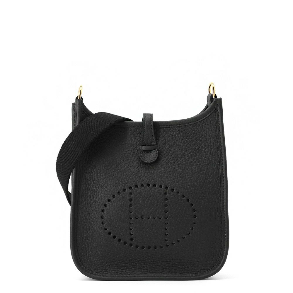 エルメス ショルダーバッグ エブリンTPM 111cm ブラック/ゴールド金具 トリヨンクレマンス K刻印 黒