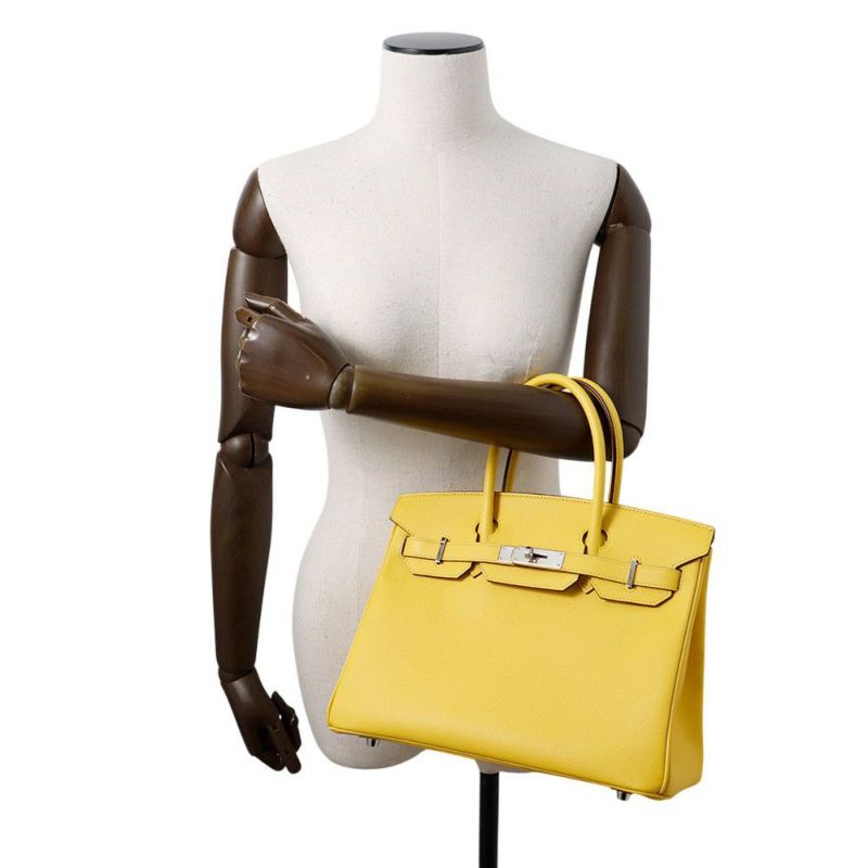 エルメス バーキン30 ジョーヌナプル/シルバー金具 エプソン U刻印 HERMES Birkin ハンドバッグ