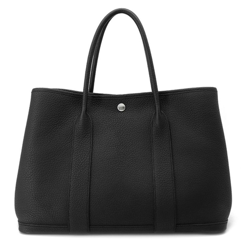エルメス トートバッグ ガーデンパーティPM ブラック/シルバー金具 ネゴンダ D刻印 HERMES Garden Party 黒