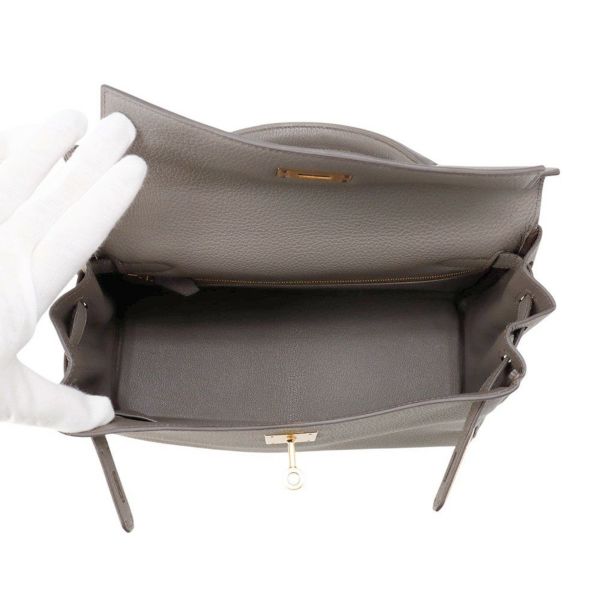 エルメス ハンドバッグ ケリー28 内縫い エタン/ゴールド金具 トゴ U刻印 HERMES Kelly 2wayバッグ