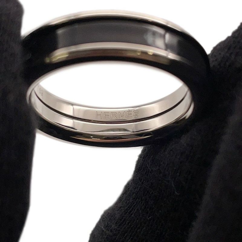 エルメス リング ユニ PM Hディアマン サイズT59 HERMES 指輪 黒