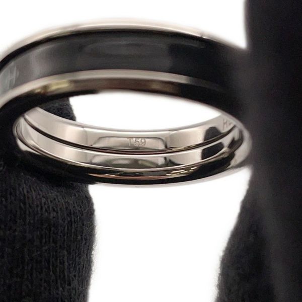 エルメス リング ユニ PM Hディアマン サイズT59 HERMES 指輪 黒