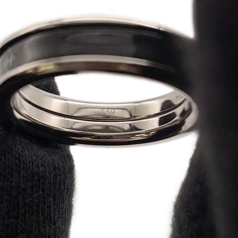 エルメス リング ユニ PM Hディアマン サイズT59 HERMES 指輪 黒