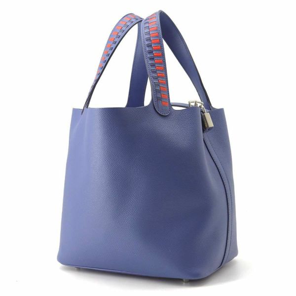 エルメス ピコタンロックMM トレサージュ ブルーブライトン/カプシーヌ