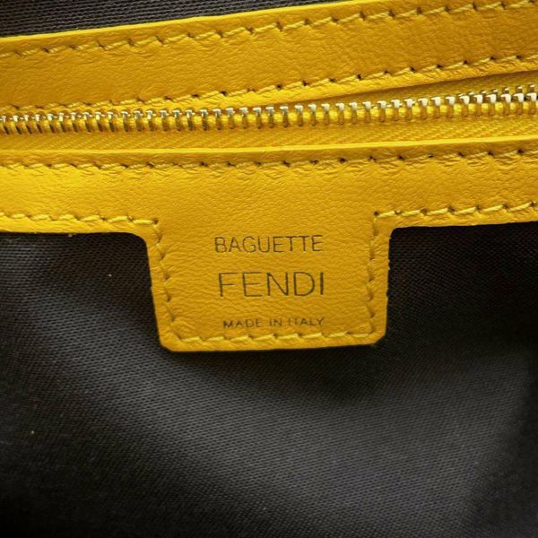 フェンディ ショルダーバッグ バゲット ズッカ レザー 8BR600 FENDI ワンショルダー 2wayハンドバッグ