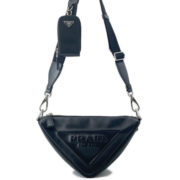 楽天市場】プラダ Prada 1BH190 トライアングルレザー