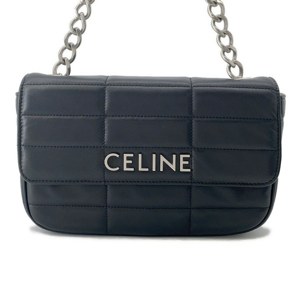 セリーヌ チェーンショルダーバッグ モノクローム 111273EPZ CELINE 黒 