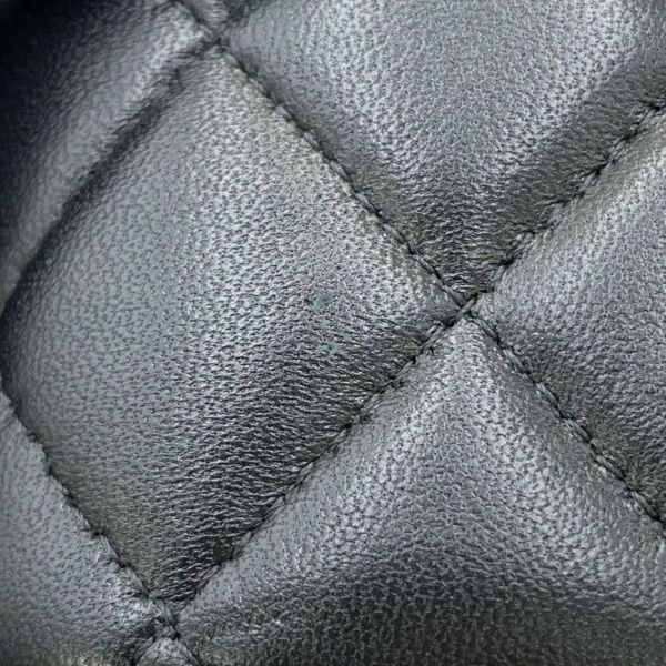 シャネル チェーンショルダーバッグ マトラッセ ココマーク ヴァニティケース ラムスキン AP2199 CHANEL 黒 バニティ