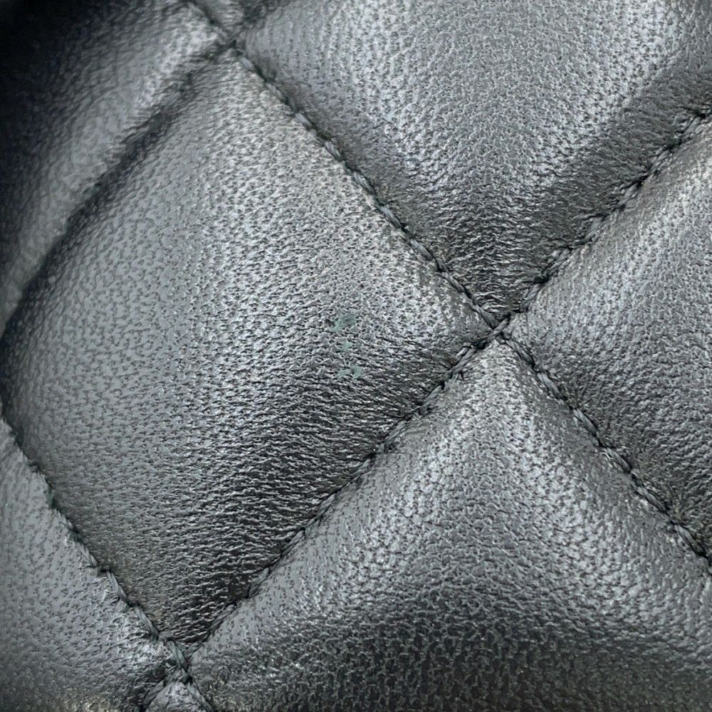 シャネル チェーンショルダーバッグ マトラッセ ココマーク ヴァニティケース ラムスキン AP2199 CHANEL 黒 バニティ